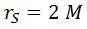 radio de schwarzschild