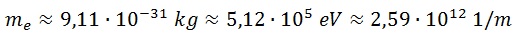 masa electrón