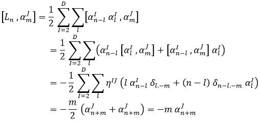 Conmutador Virasoro oscilador