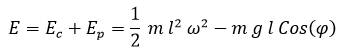 Energía péndulo
